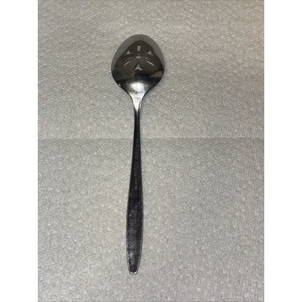 MCM Stainless Flatware Spring Bouquet Made In Korea Stainless One Slotted Spoon